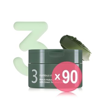 numbuzin - No.3 Pore & Makeup Cleansing Balm With Green Tea And Charcoal (x90) (Bulk Box)