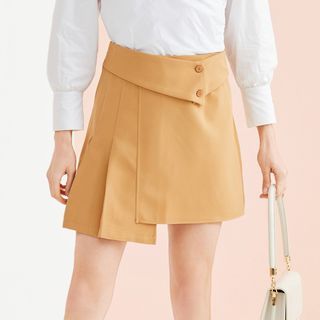YS by YesStyle - High-Waist Pleated Mini Skirt