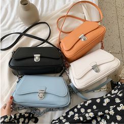 NewTown - Paneled Saddle Crossbody Bag NewTown - Paneled Saddle Crossbody Bag