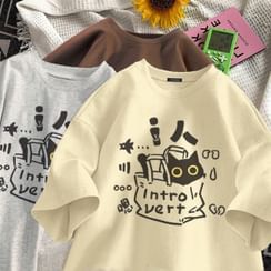 Short-Sleeve Crew Neck Graphic Print T-Shirt