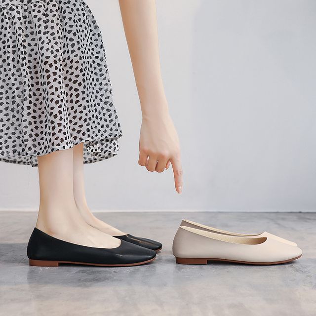 Anran-Genuine Leather Flats