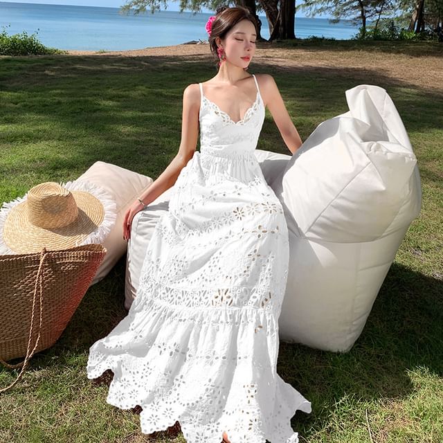 sachin and babi light blue dress Magnolia Pearl Eyelet Embroidered Esti Cami Dress