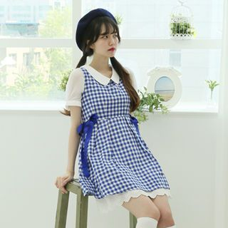 gingham babydoll dress