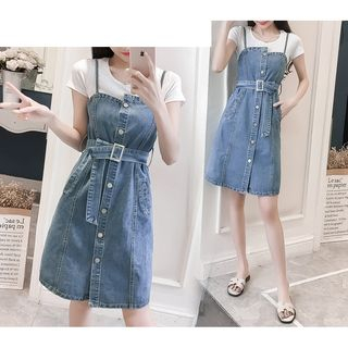 denim dress strappy