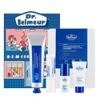 THE FACE SHOP - Dr. Belmeur Winter Solution Kit (Limited Edition): Advanced Cica Recovery Hand Cream 60ml + Serum 10ml + Cream 12ml + Daily Repair Moisturizing Lip Balm 4g + Hyaluronic Mask 1pc