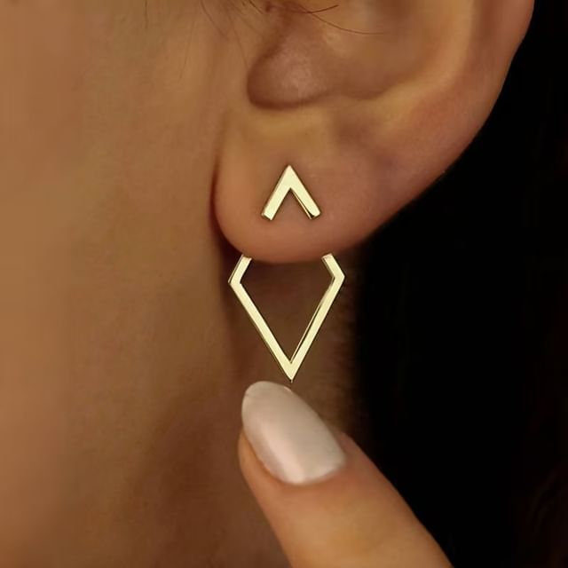 Sharkkira-Rhombus Alloy Ear Jacket
