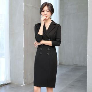 double breasted sheath dress