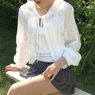 Coris Hooded Sheer Shirt Jacket Sale