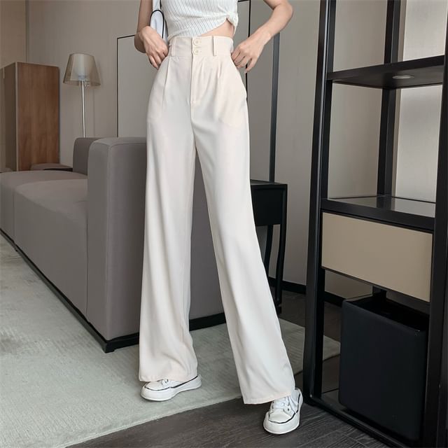 ever after - High-Waist Wide-Leg Dress Pants | YesStyle