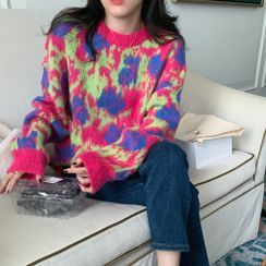 Czarine - Long-Sleeve Floral Sweater