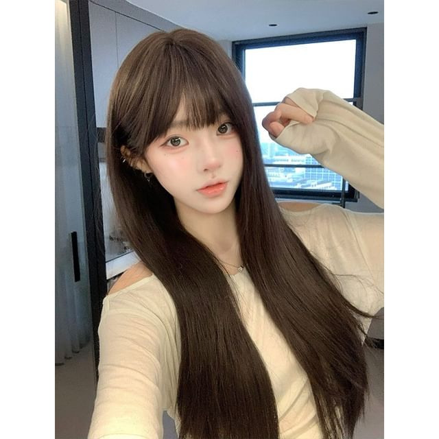 SEVENQ-Long Full Wig - Straight