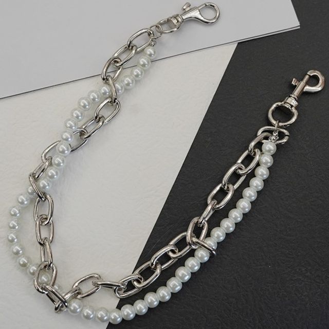 BABLIBU-Faux Pearl Layered Bag Chain