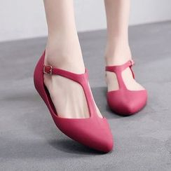 Chic Kingdom - T-Strap Jelly Flats Chic Kingdom - T-Strap Jelly Flats