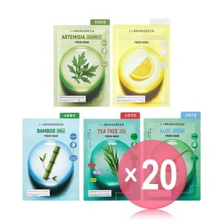 BRING GREEN - Fresh Mask  - 4 Types (x20) (Bulk Box)