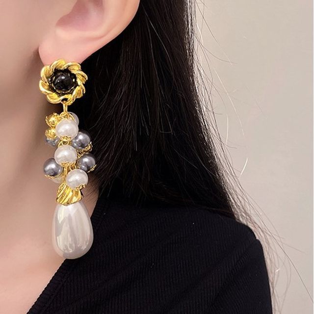 Chimerro-Faux Pearl Drop Earring