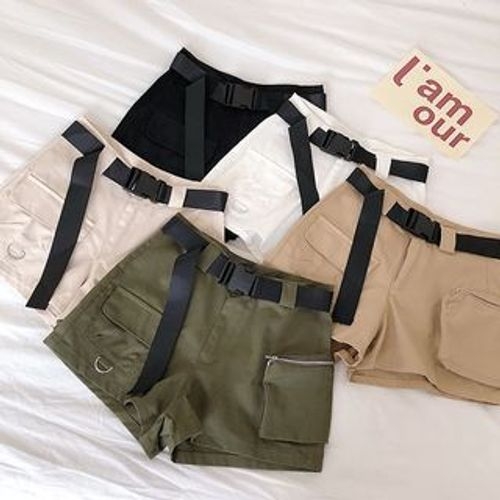 DIYI - Plain Shorts With Belt | YesStyle