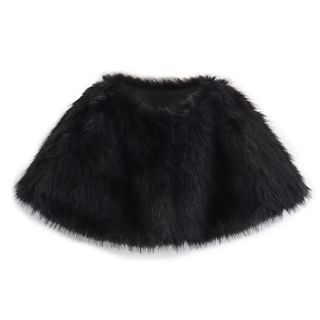 SugaYuja Faux Fur Crop Cape Sale
