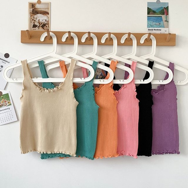 OGAWA-Lettuce Hem Crop Top
