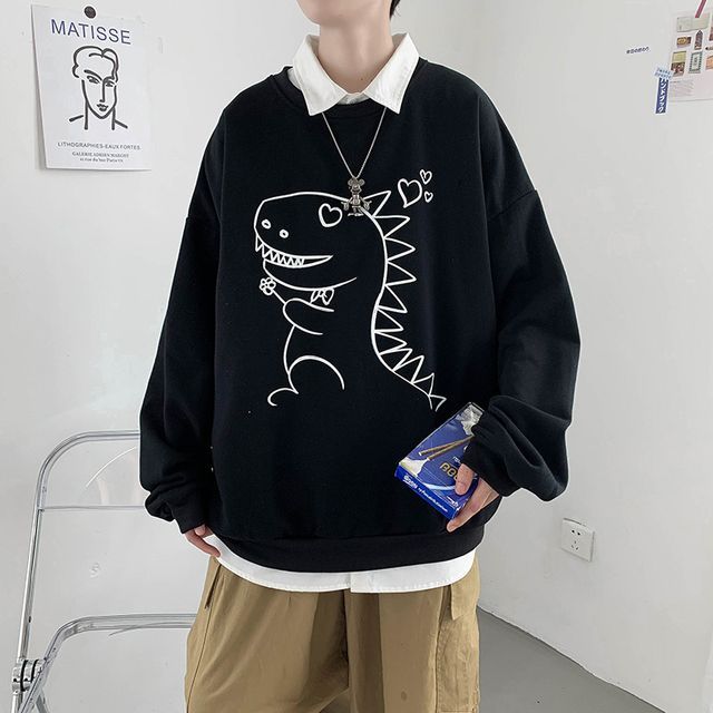 dinosaur print sweatshirt