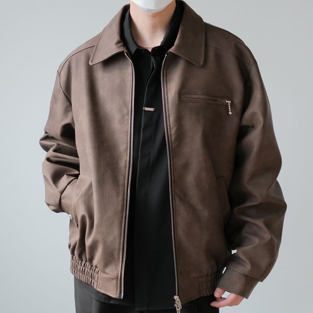 DAZO Studios-Plain Zip Jacket
