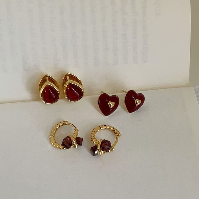 Panda Dama-Glazed Stud Earring Hoop Earring