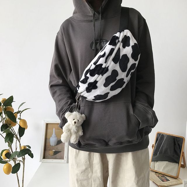 cow print belt bag