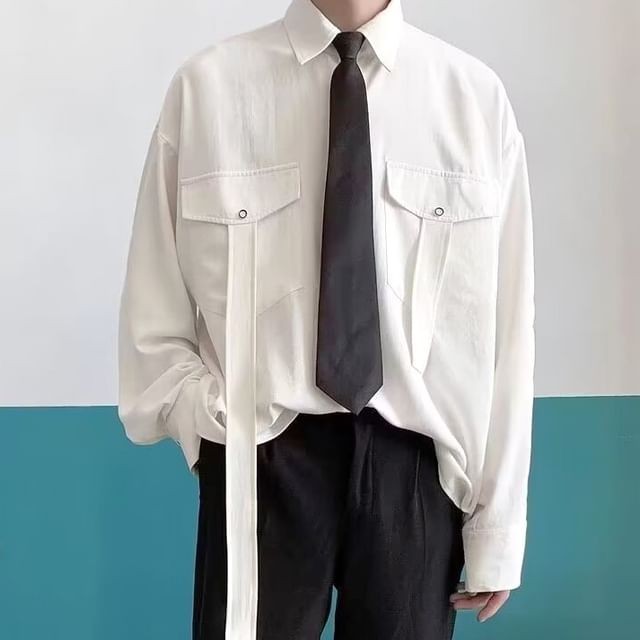 Myanderthal-Plain Pocket Detail Shirt