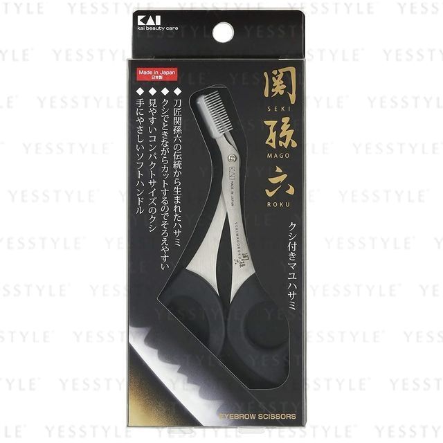 KAI-Seki No Magoroku Eyebrow Scissors With Comb