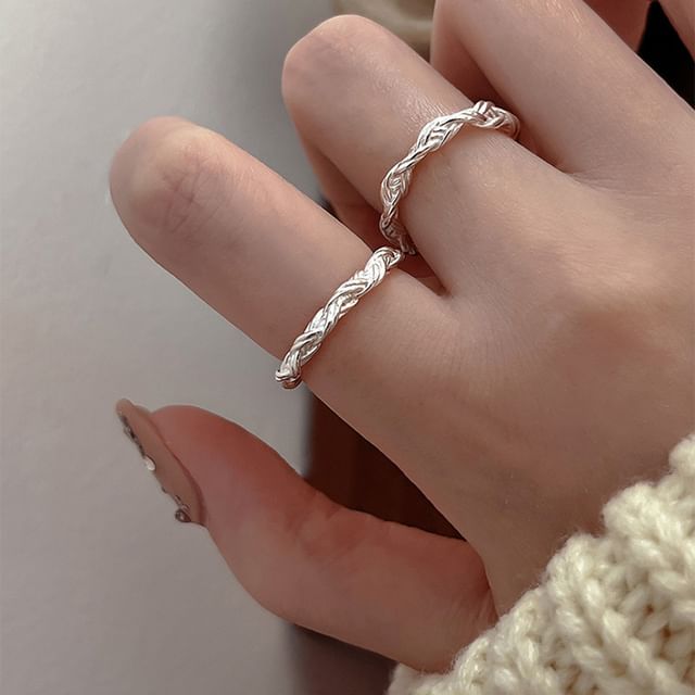 Seirios-Braided Alloy Open Ring