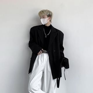 Patow-Plain Double-Breasted Blazer