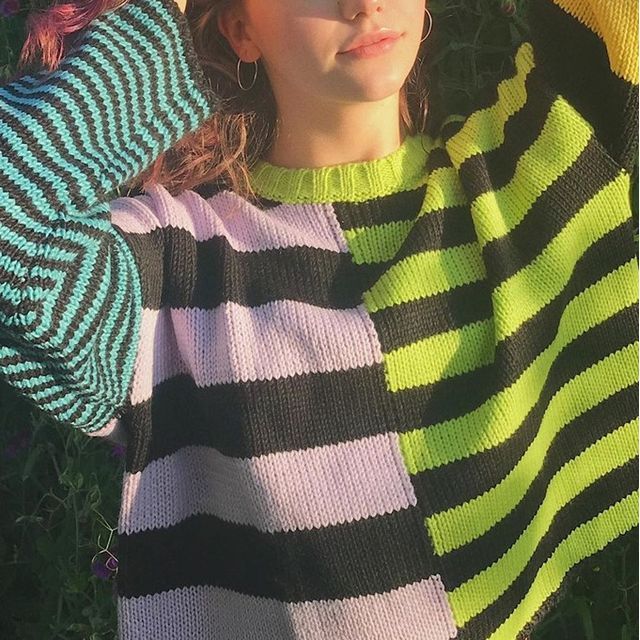 Sherionne - Striped Color Block Sweater