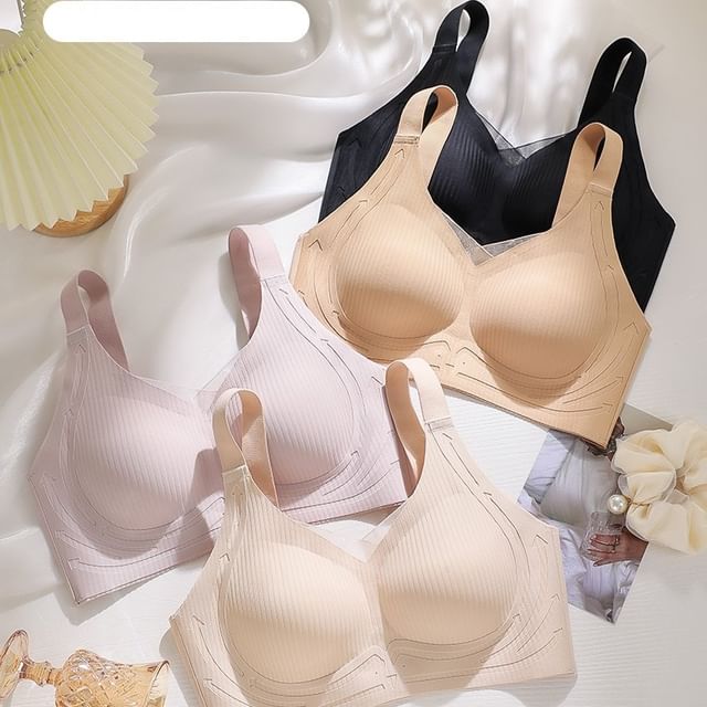 HYG Lingerie-Plain Seamless Push Up Bra