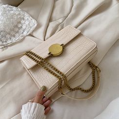 Kunado - Flap Croc Grain Crossbody Bag Kunado - Flap Croc Grain Crossbody Bag