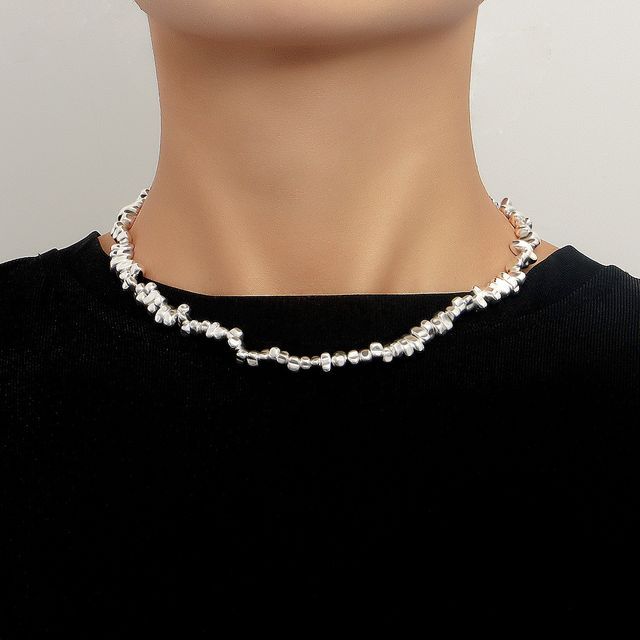 LIVSIA-Bead Alloy Choker