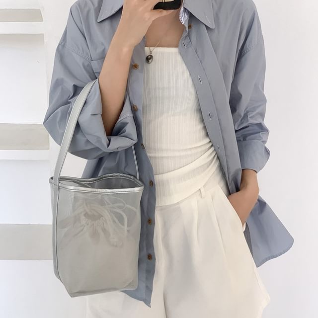 FAYLE-Set Mesh Bucket Bag Pouch