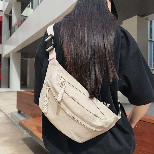 Melois-Nylon Plain Waist Bag