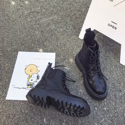 STEPUP(ステップアップ) - Short Lace-Up Combat Boots STEPUP(ステップアップ) - Short Lace-Up Combat Boots