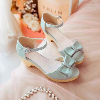 Pastel Pairs - Bow-Accent Heeled Sandals | YesStyle