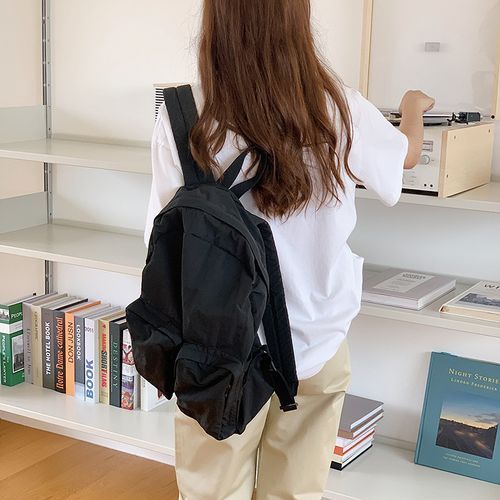 Nylon shop zip backpack