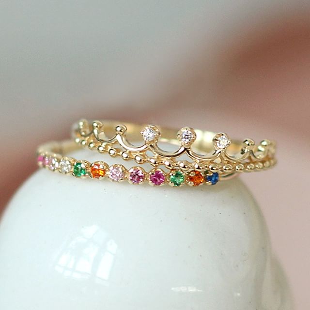 Phoenoa-925 Sterling Silver Rhinestone Ring
