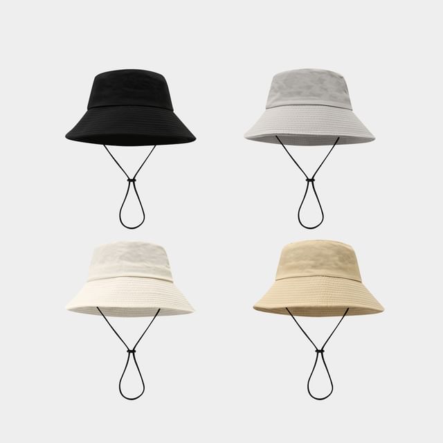 Hatrix-Plain Drawstring Bucket Hat