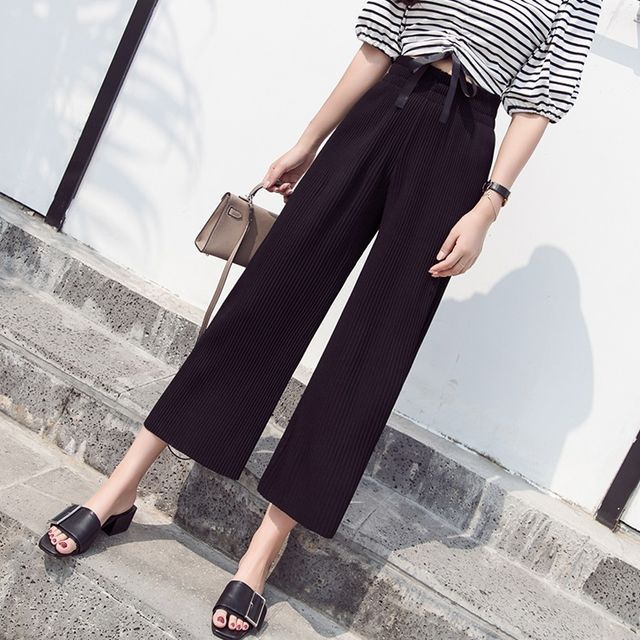 Everose-Cropped Wide-Leg Pants