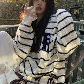 monroll - Striped Sweater | YesStyle