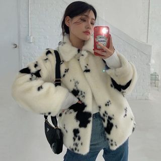 fluffy cow jacket