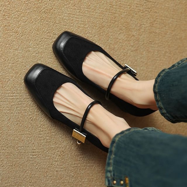 Cinnabelle-Square Toe Mary Jane Shoes