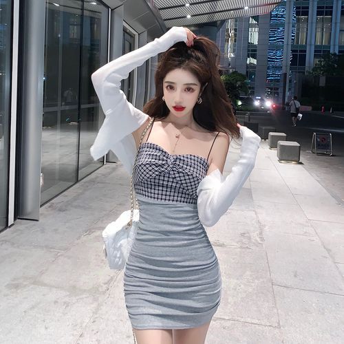 Bodycon checkered dress online