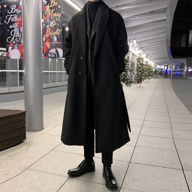tie long coat