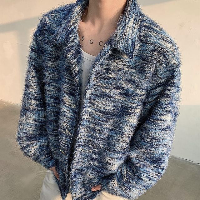 VEAZ-Tie-Dyed Tasseled Button-Up Jacket