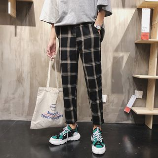 Acrius Plaid Harem Pants | YesStyle