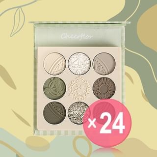 CHEERFLOR - Farley Garden Magic Circle Embossed Eyeshadow - CFR970 Forest Moss (x24) (Bulk Box)